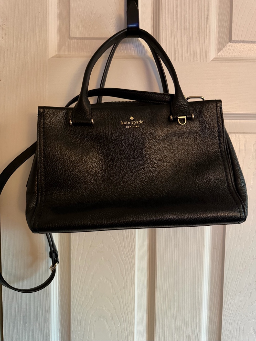 kate spade Black Pebbled Leather Satchel